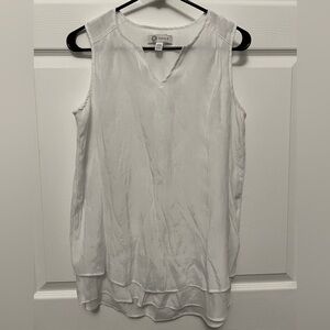 Elegant White Sleeveless Blouse